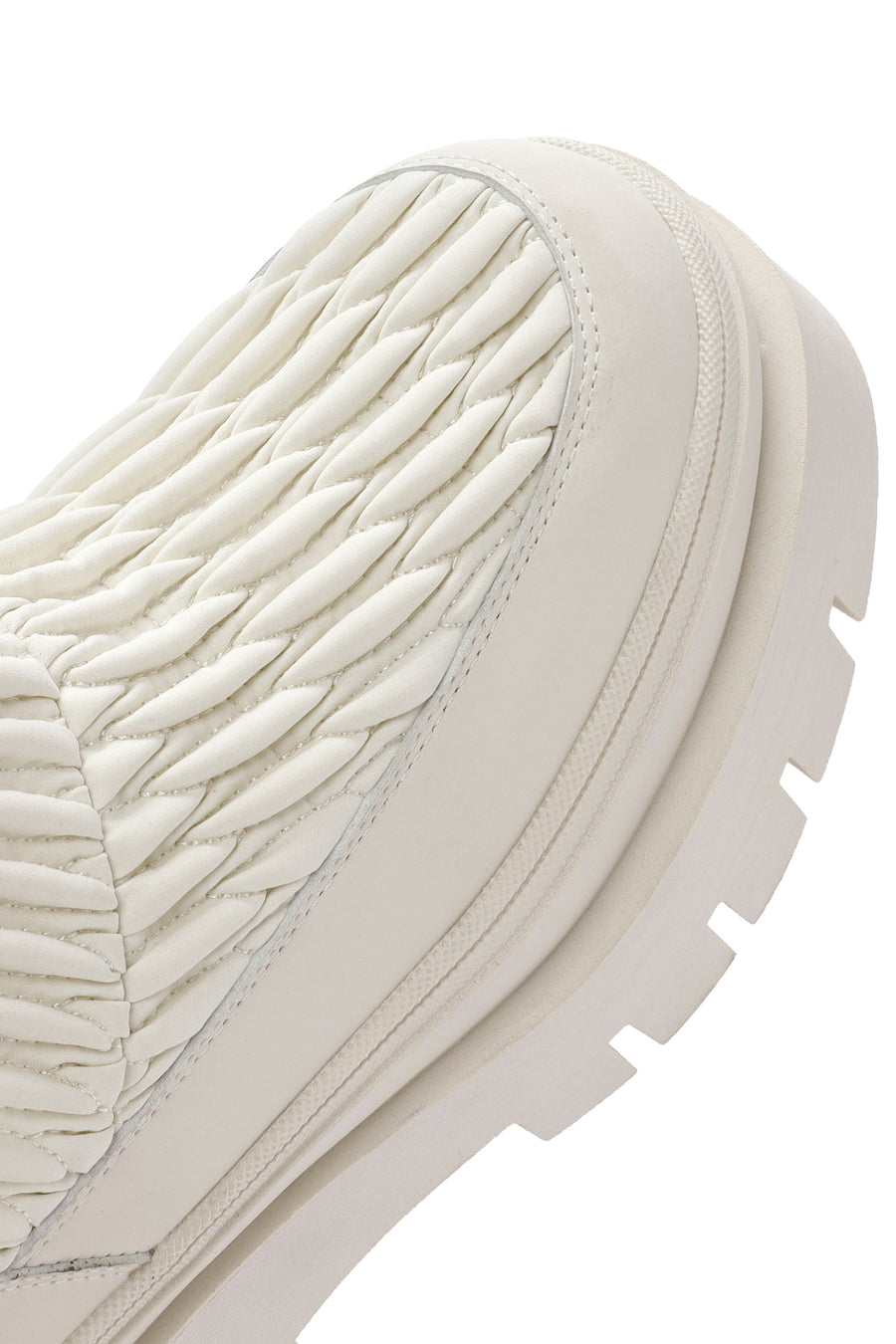 Women's Cream Thick Soled Fabric Boots
