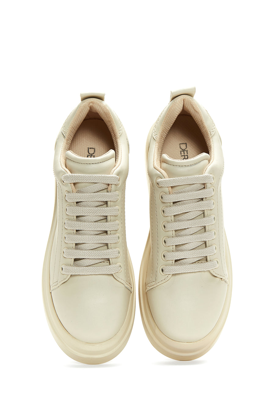 Kadın Bej Kalın Tabanlı Sneaker