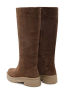 Women's Brown Suede Leather Boots | Derimod