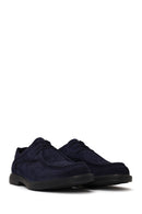 Male Navy Lace-up Suede Casual Shoes | Derimod