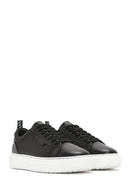 Men's Black Lace-up Leather Sneaker | Derimod