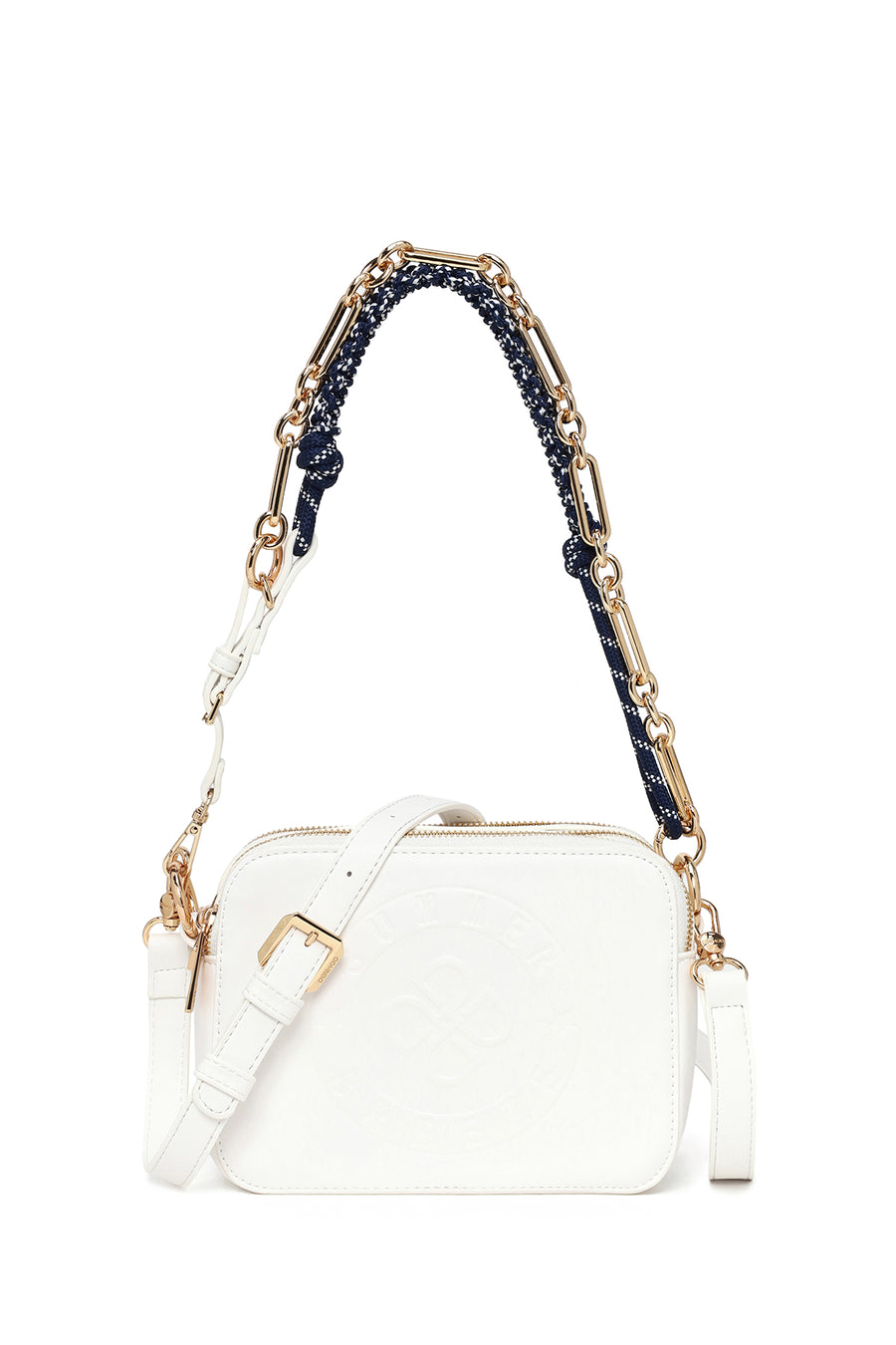 Woman White Double-Strap Printed Crossbody Bag 26SBD250518 | Derimod