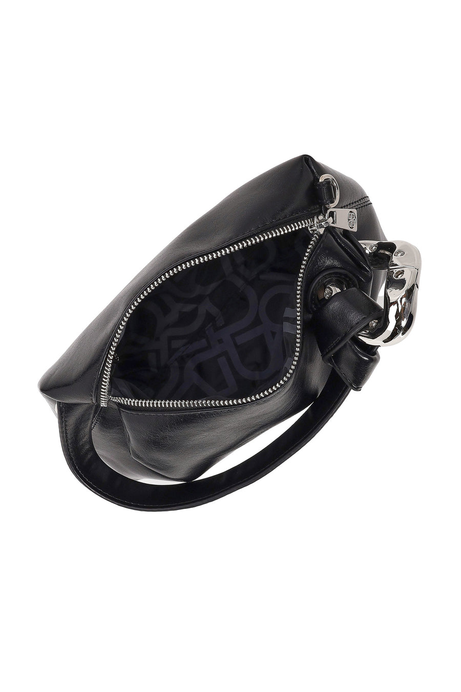 Woman Black Long-Strap Shoulder Bag