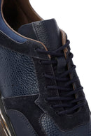 Men's Navy Blue Leather Shoes | Derimod