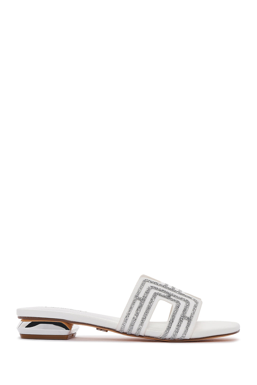 Women's White Stone Slippers 24SFD440314 | Derimod