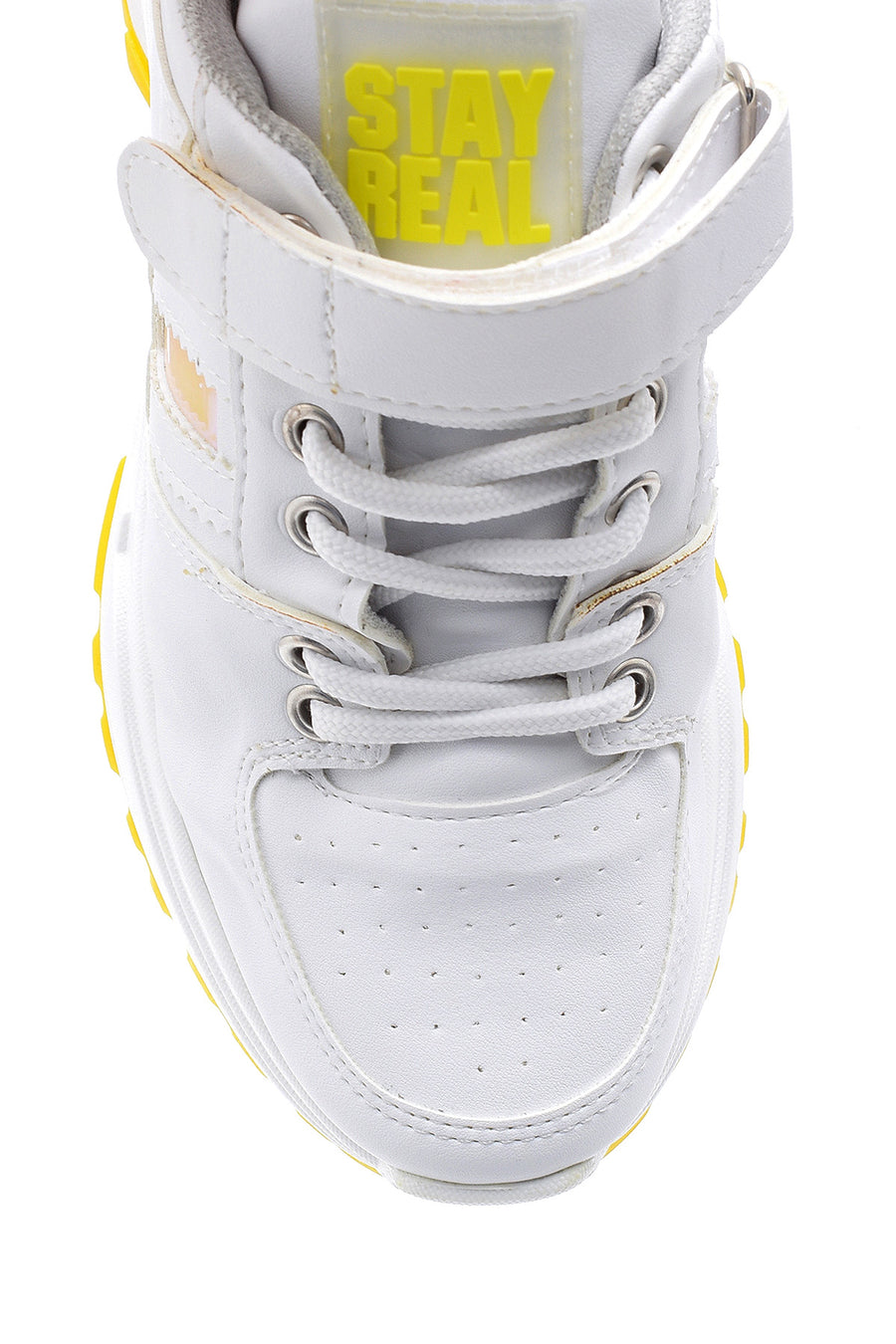 Women's High-Sole Leather Sneaker
