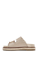 Kadın Bronz Kalın Tabanlı Metalik Terlik | Derimod