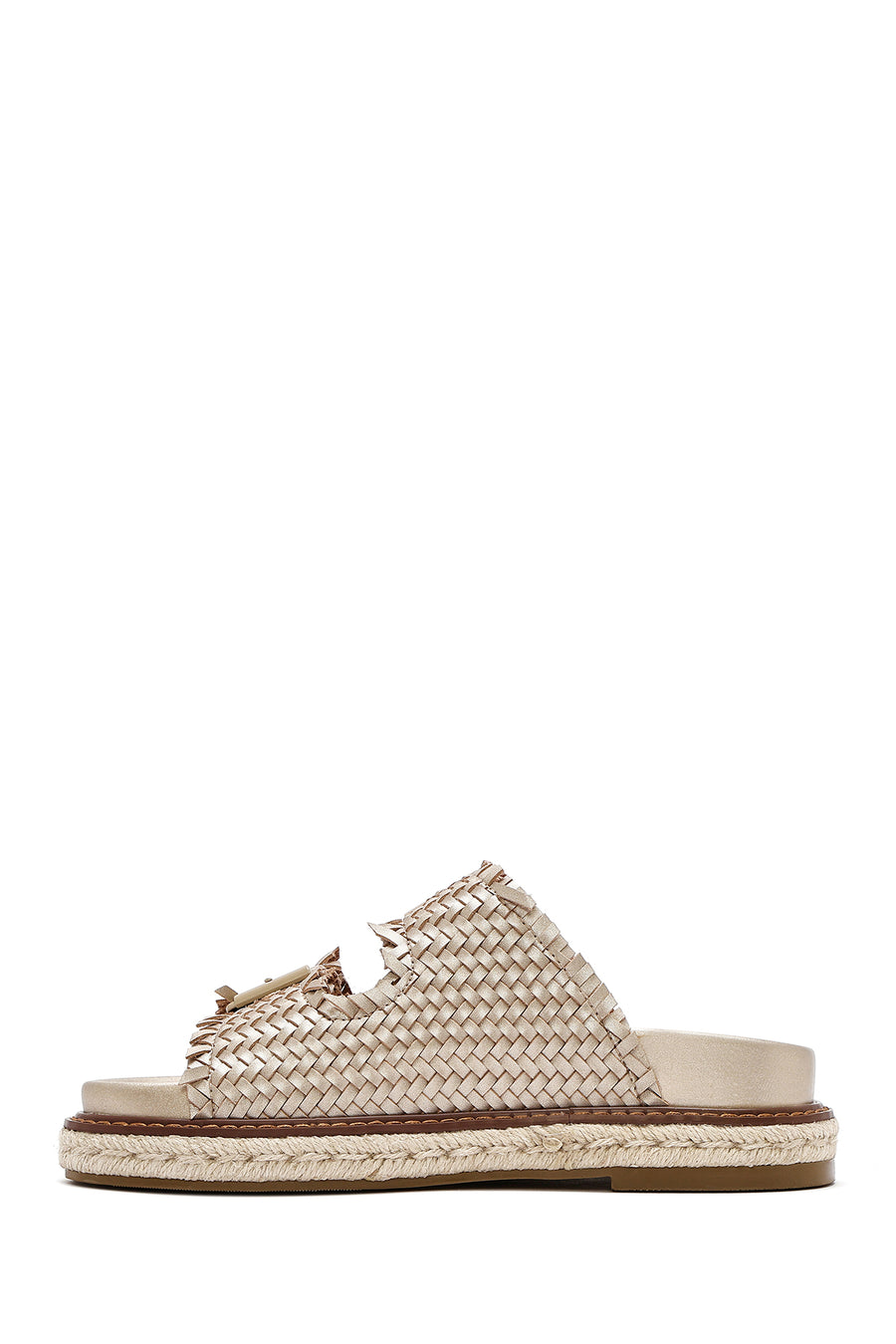 Women's Bronze Thick Soled Metallic Slippers