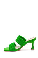 Kadın Yeşil Topuklu Terlik | Derimod