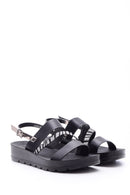 Women's Silver Zebra Detailed Sandals | Derimod