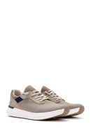 Derimod Zero Men's Beige Lace-Up Thick Soled Fabric Sneaker | Derimod