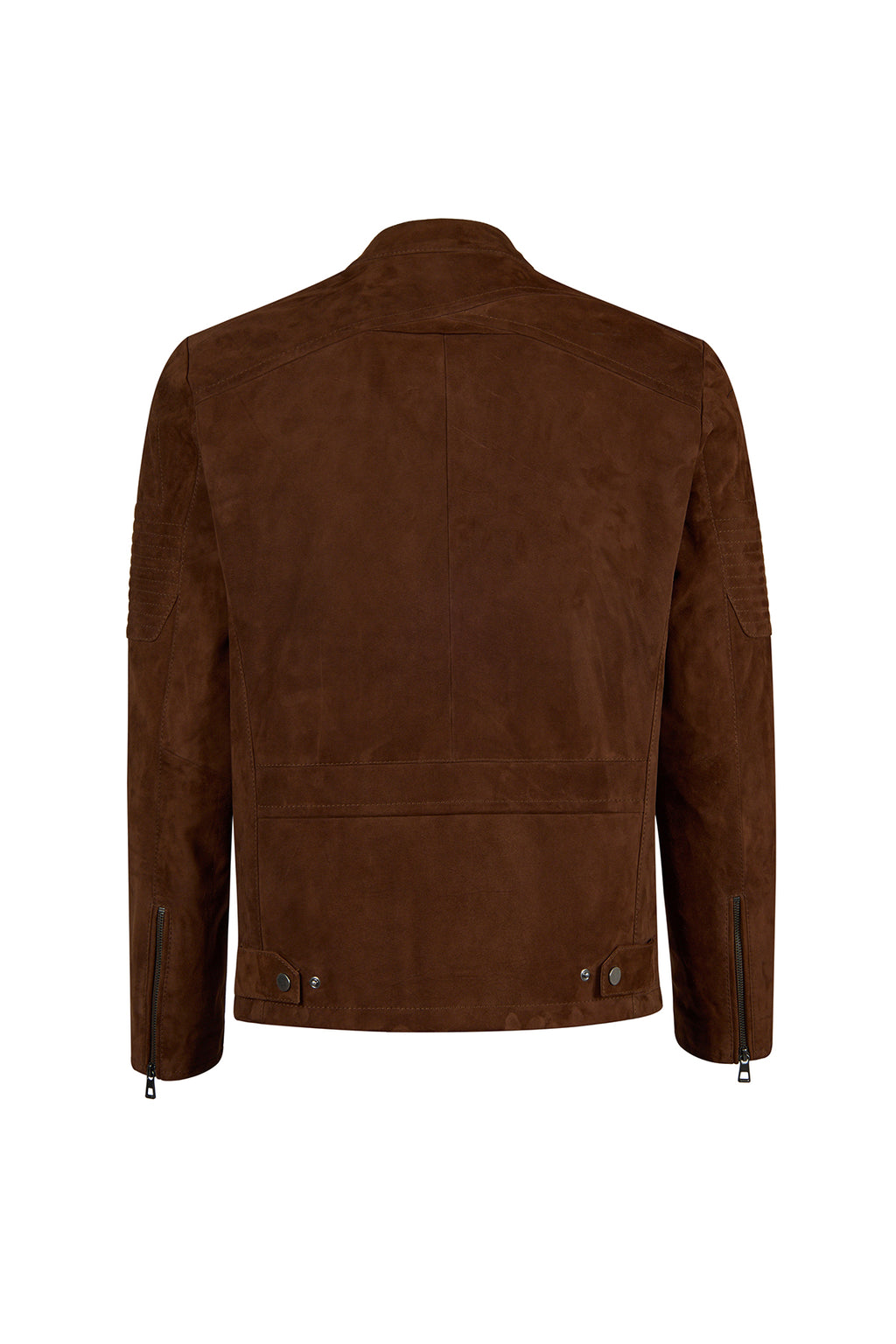 Howard Erkek Kahverengi Slim-Fit Süet Deri Ceket