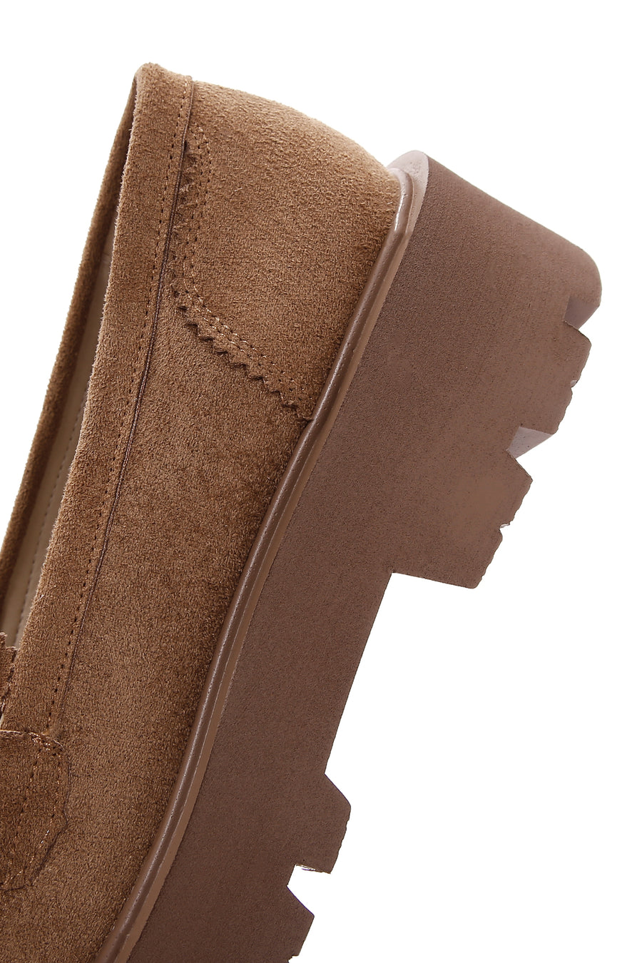Women's Tan Suede Buckle Loafer