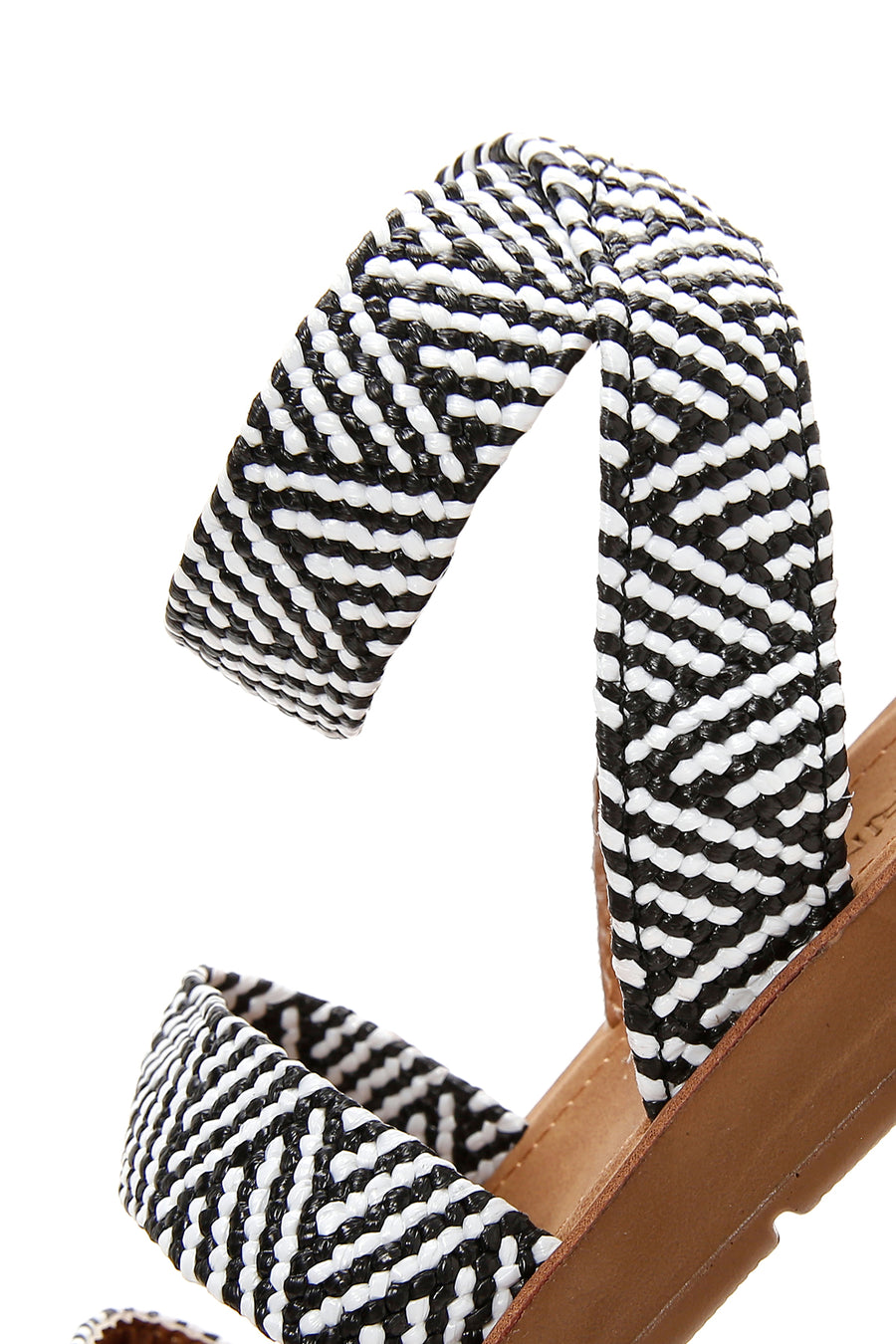 Women's Black Double Strap Sandals