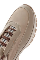 Men's Mink Lace-Up Nubuck Leather Sneaker | Derimod