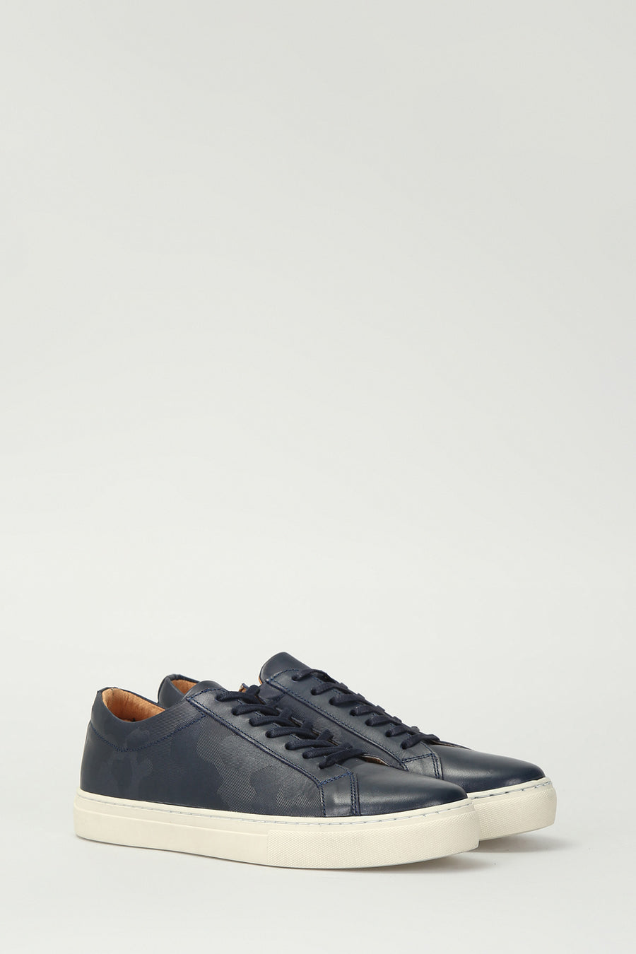 Camouflage Pattern Men's Leather Sneaker