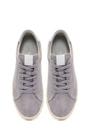 Kadın Gri Bağcıklı Süet Deri Sneaker | Derimod