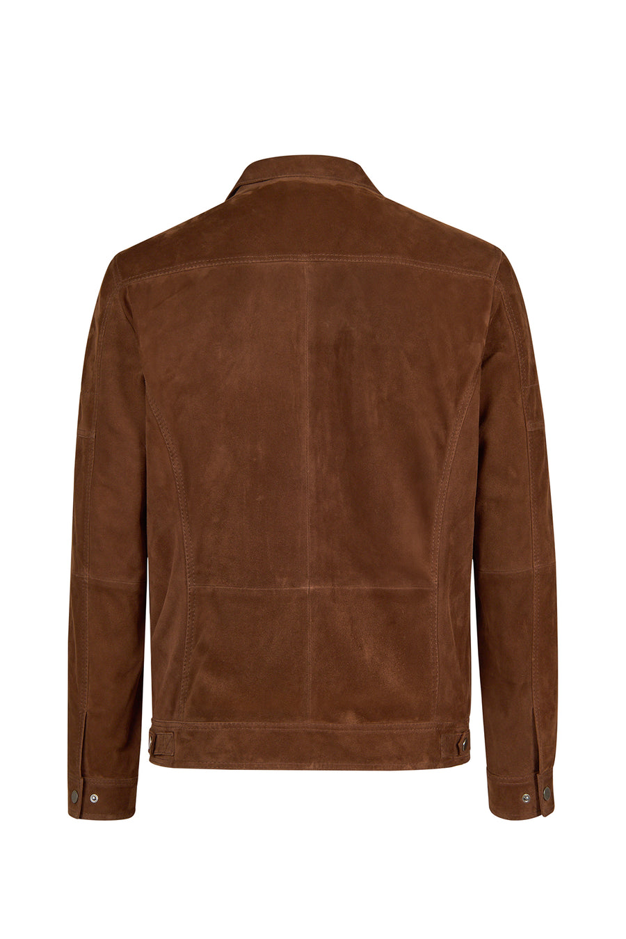 Wade Male Brown Slim-Fit Suede Jacket