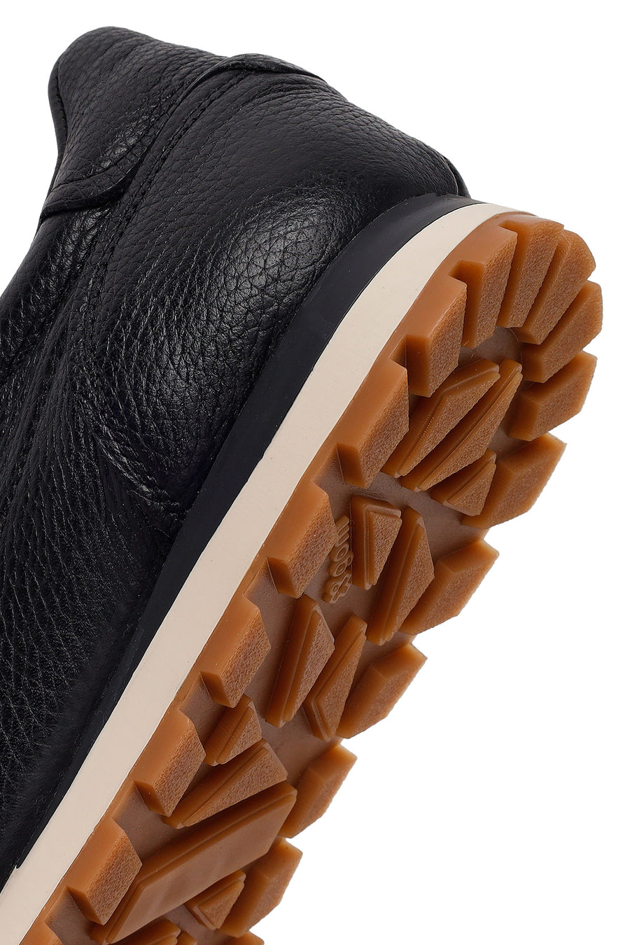 Erkek Siyah Bağcıklı Deri Sneaker