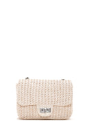 Women's Beige Long Strap Straw Crossbody Bag | Derimod