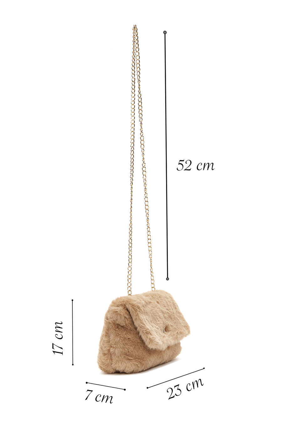 Kadın Camel Peluş Çapraz Çanta