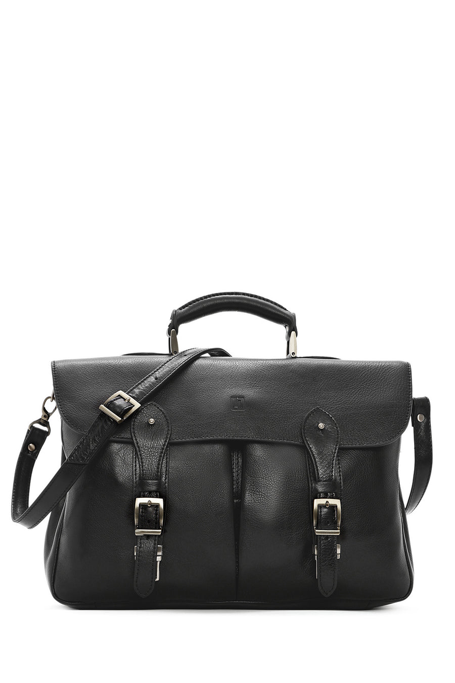 Men's Black Long Strap Leather Briefcase 24WBD3611FT | Derimod
