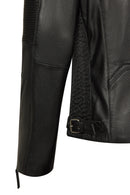 Lavine Male Black Slim-Fit Leather Jacket | Derimod