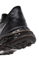 Men's Black Leather Sneaker | Derimod