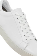Men's White Lace-up Leather Sneaker | Derimod