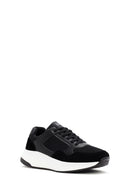 Derimod Zero Men's Black Thick-Soled Laced Fabric Sneaker | Derimod