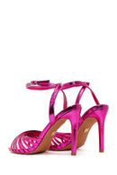 Women's Pink Ankle Strap Thin Heel Sandals | Derimod