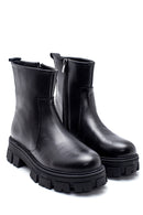 Women's Leather Zippered High Heel Boots | Derimod