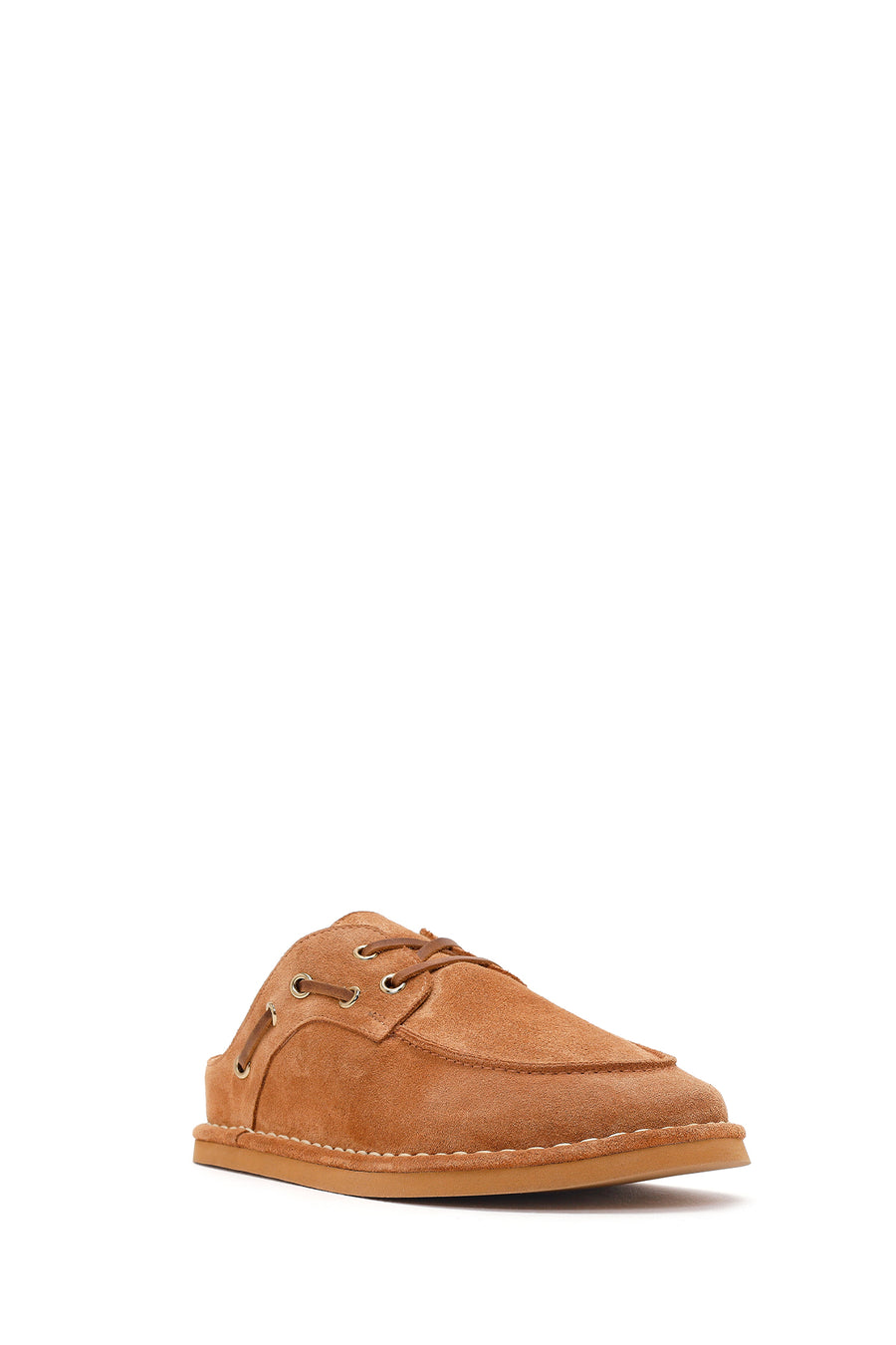 Women's Camel Suede Leather Slippers