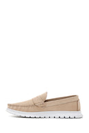 Men's Beige Nubuck Leather Loafer | Derimod