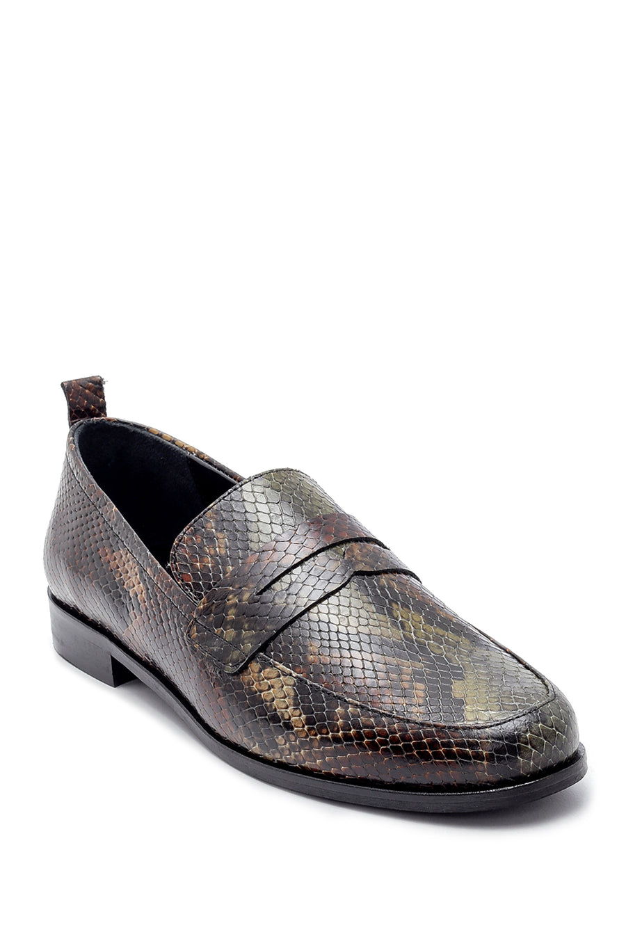 Women's Leather Snakeskin Patterned Loafer