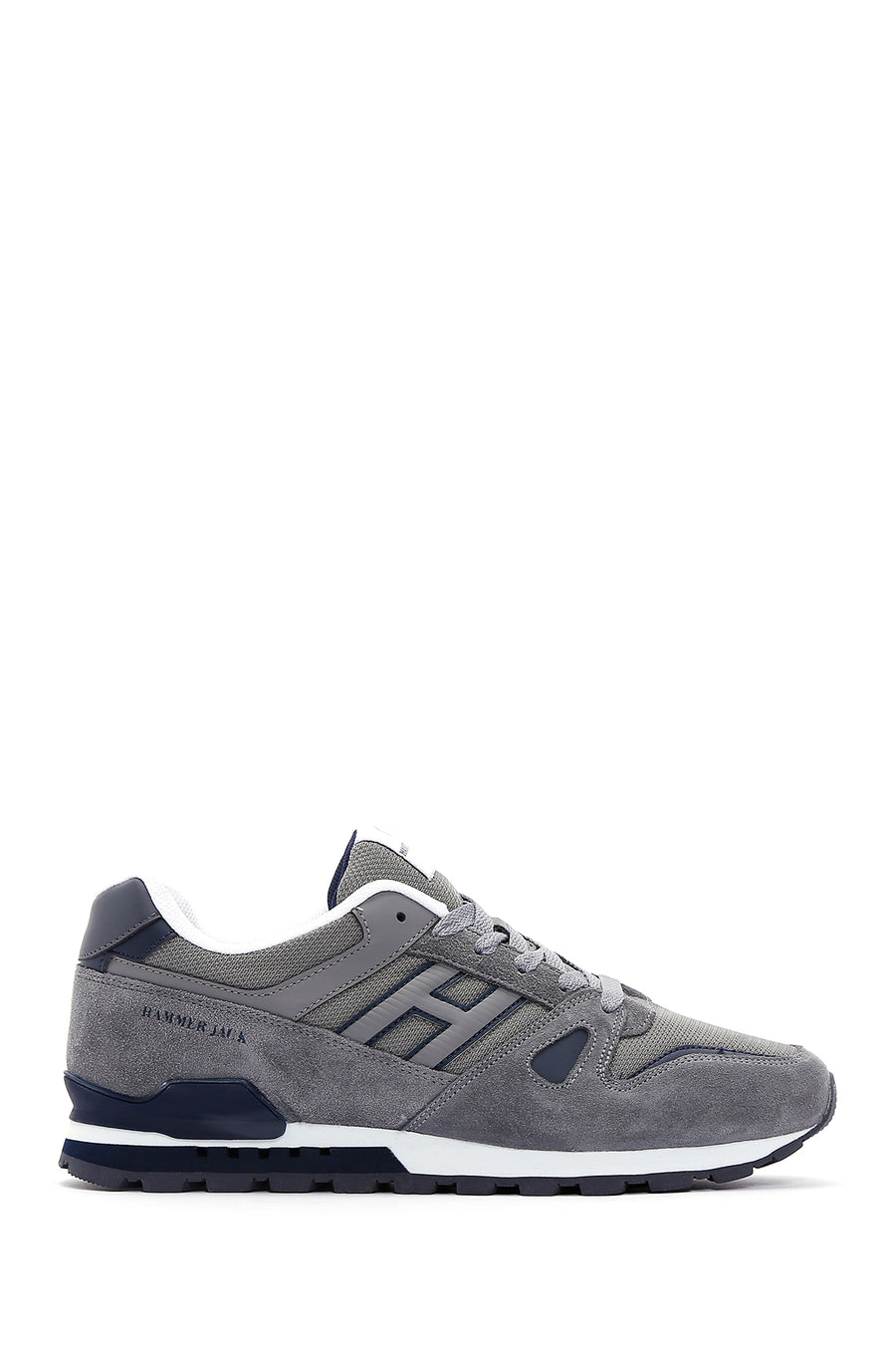 Hammer Jack Men's Gray Leather Sneaker 102 22330-M | Derimod