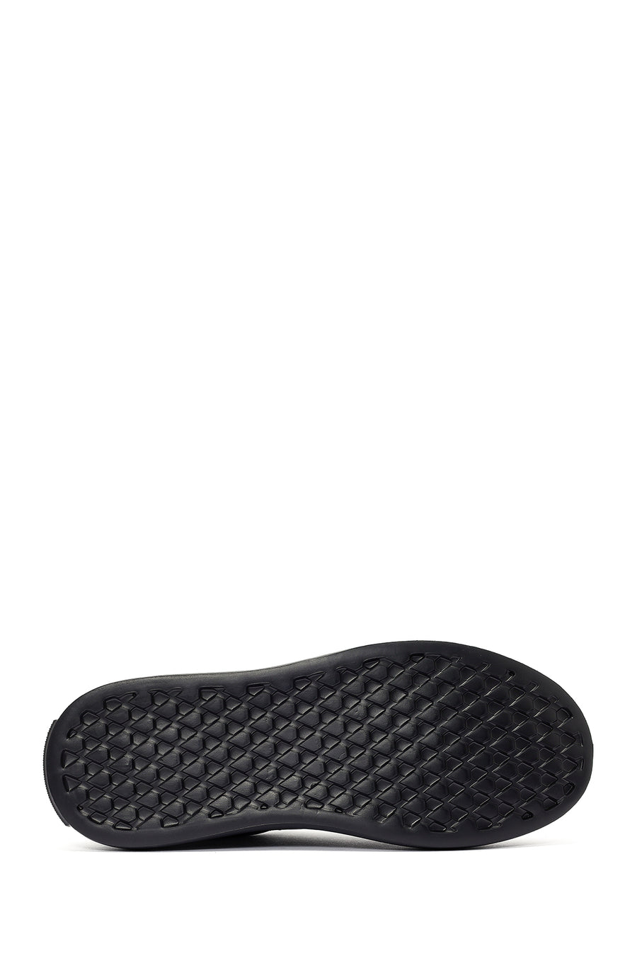 Erkek Siyah Bağcıklı Deri Sneaker