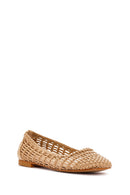 Women's Mink Knitted Ballerinas | Derimod