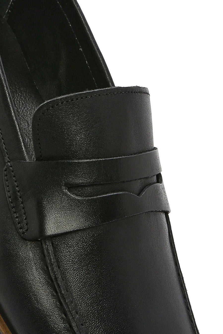 Men's Black Leather Casual Loafer