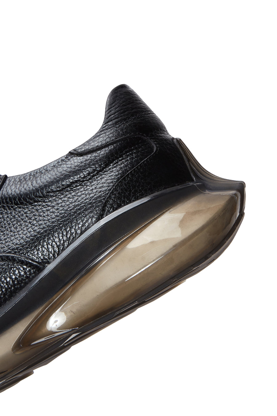 Men's Black Lace-up Leather Sneaker
