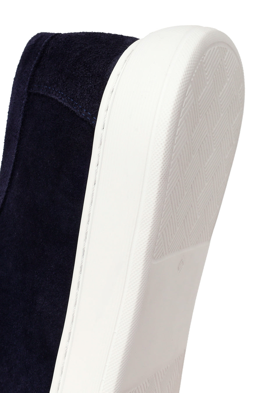 Male Navy Blue Lace-Up Thick-Soled Suede Casual Shoes