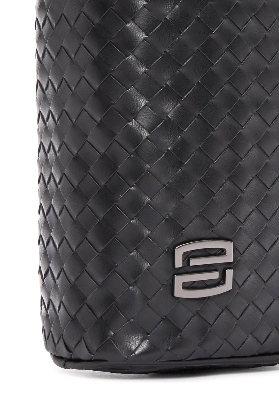 Men's Black Knitted Patterned Clutch Bag