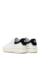 Male White Lace-Up Thick-Soled Leather Sneaker | Derimod