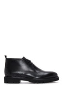 Men's Black Leather Casual Boots | Derimod