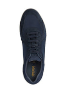 Geox Men's Navy Blue Spherica Ec12 Lace-up Suede Leather Casual Sneaker | Derimod