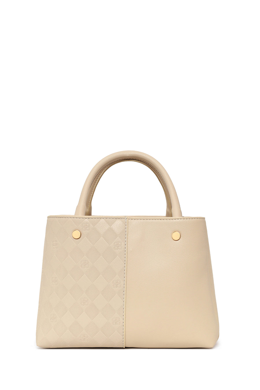 Women's Cream Long Strap Printed Classic Handbag