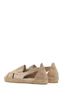 Women's Gray Suede Leather Espadrille | Derimod