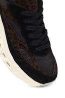 Women's Black Lace-Up Thick-Soled Leather Sneaker | Derimod