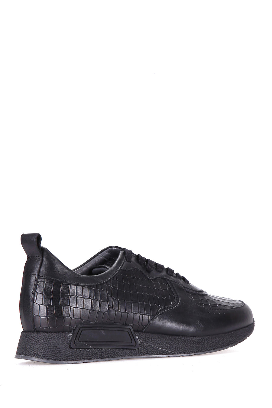 Crocodile Patterned Men's Leather Sneaker
