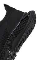 Derimod Zero Male Black Thick-Soled Lace-Up Fabric Sneaker | Derimod